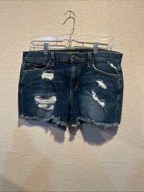 Joe's Jeans Dark Blue Distressed Denim Cutoff Shorts